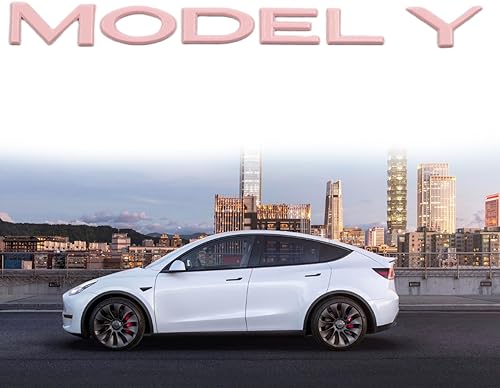 ONKENTET Calcomanía de modelo Y rosa compatible con Tesla Model Y (2020-2023), decoración gráfica de tronco, calcomanías exteriores, calcomanías