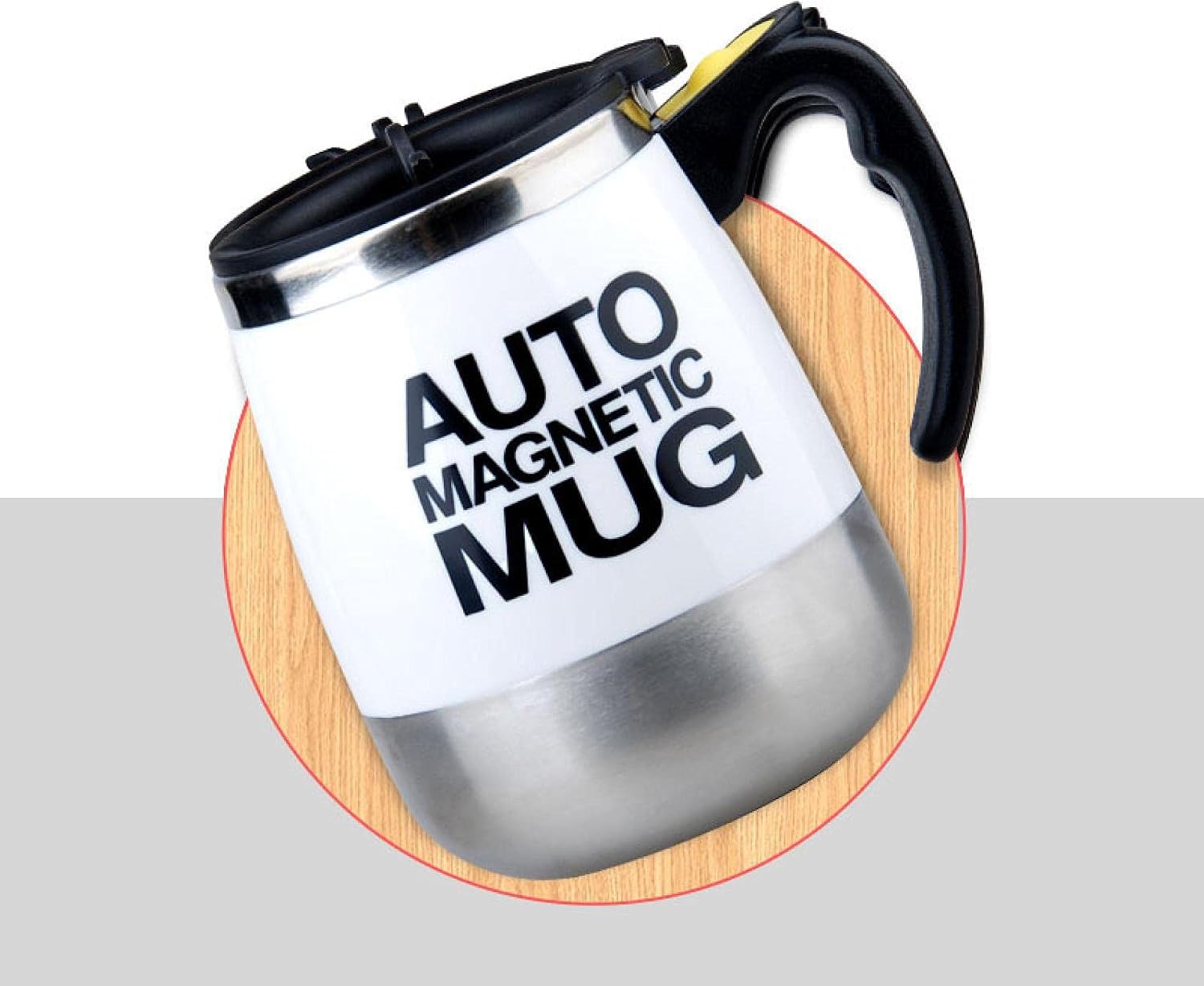 Self Stirring Coffee Mug self stirring coffee mug with lid，Automatic Self Stirring Magnetic Mug Creative 304 Stainless Steel Coffee Milk Mixing Cup Blender Smart Mixer Thermal Cup White(AAABattery)
