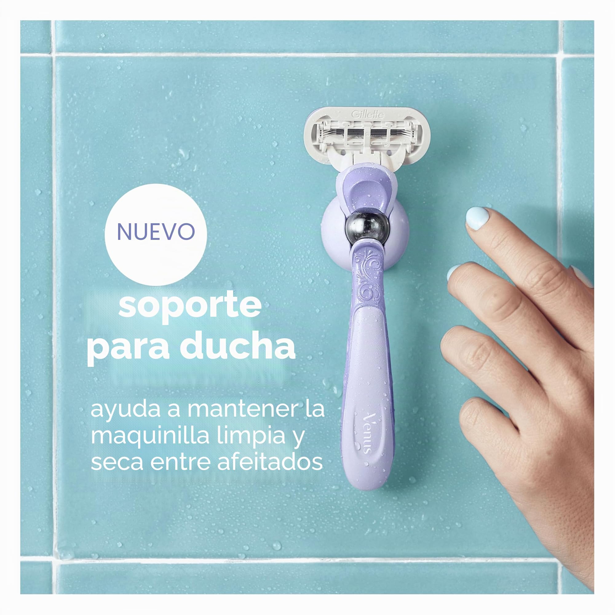 Gillette Venus Recambios de cuchillas de afeitar extra suaves para mujer, paquete de 6, 5 cuchillas duraderas para ofrecer un afeitado extra suave que dura