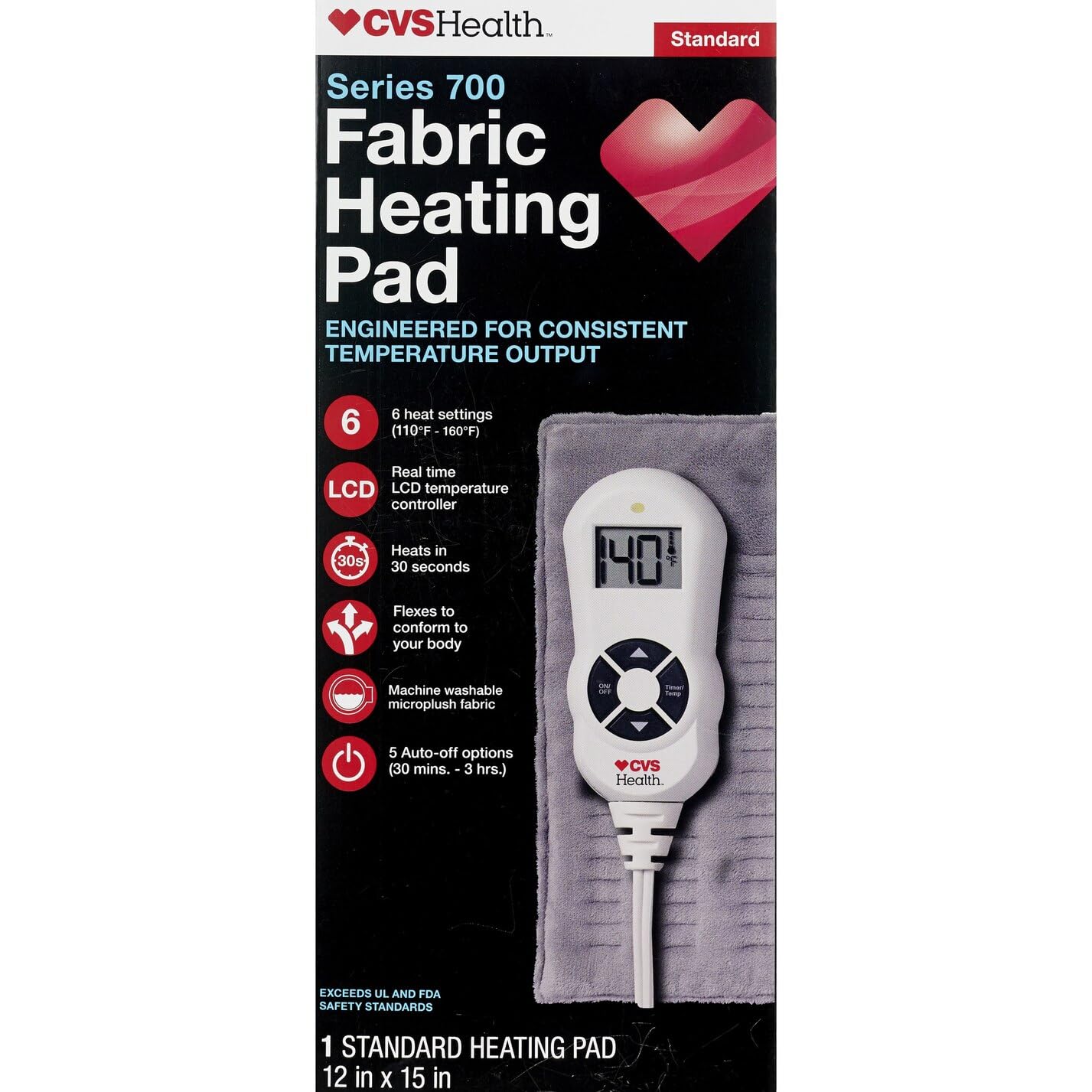 CVS HealthSeries 700 Fabric Heating Pad