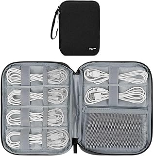 Data Cable Storage Bag,Cable Organiser Bag,Single Layer/Double Layer Travel Cable Bag Organiser,Extra Large Double Layer Portable Travel Cable Organiser Bag,for Chargers and More