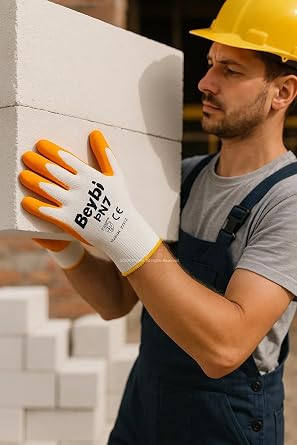 Beybi Polyester Örme Nitril Eldiven, PN7, Yarı Kaplama, Aşınma, Yağ, Grese Dayanıklı, İş Güvenliği Eldiveni