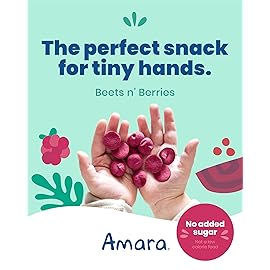Amara Smoothie Melts - Beets n\' Berries - Baby Snacks Made With Fruits and Vegetables - Healthy Toddler Snacks For Your Kids Lunch Box - Organic Yogurt Melts - 6 Resealable Bags