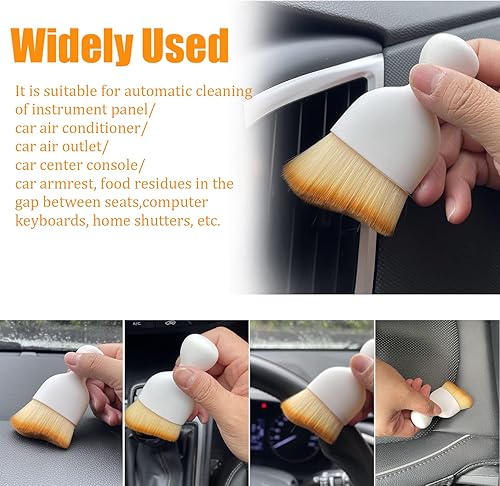 Miniatura 4 de Pincuttee Herramienta de limpieza interior de automóvil cepillo de detalles de automóvil cepillo de depilación suave cepillo de limpieza de