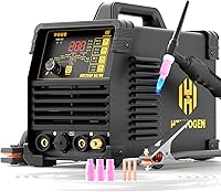 Vista 9 de H HZXVOGEN Soldador TIG AC DC con pulso, soldador TIG de aluminio 200A con onda cuadrada 110V/220V IGBT inversor HF TIG/pulso TIG/máquina soldadora