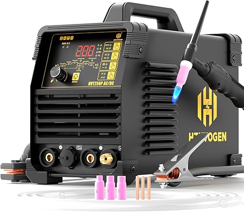 Miniatura 9 de H HZXVOGEN Soldador TIG AC DC con pulso, soldador TIG de aluminio 200A con onda cuadrada 110V/220V IGBT inversor HF TIG/pulso TIG/máquina soldadora