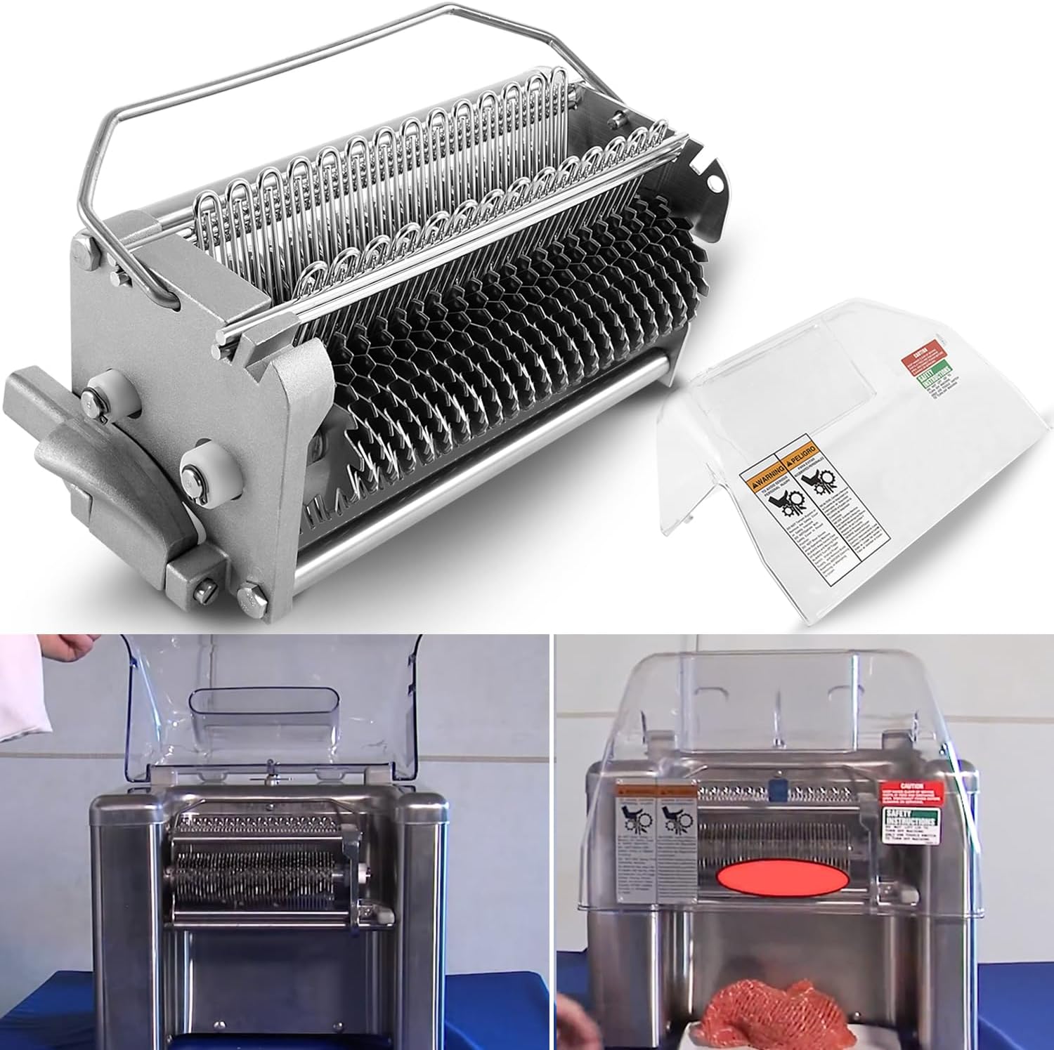 For BIRO TENDERIZER Cradle Assembly Lift Out Unit, Replaces TA3130 for Model PRO 9 SIR Steak PRO-9SD, PRO-9HD, Complete Cradle Assembly With Safety Cover & Handle