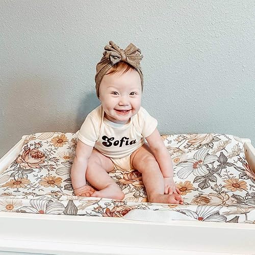 Miniatura 4 de Funda elástica para cambiador, ultra suaves, de algodón puro, seguras y cómodas, lavables a máquina, para cambiador de pañales, para niñas y niños,