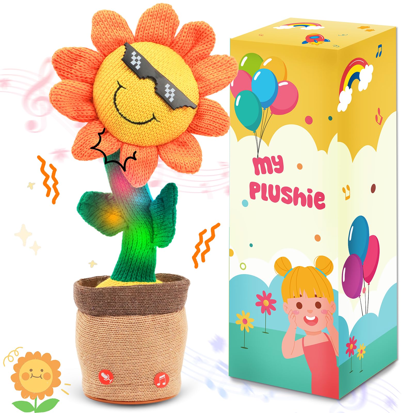 Amazon.co.jp: Easfan 踊るひまわり 歌う 話す 揺れる 光る