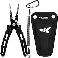Vista 8 de KastKing Cutthroat - Alicates de pesca de 7 pulgadas con anillo dividido, herramientas de pesca de acero inoxidable 420, equipo de pesca resistente
