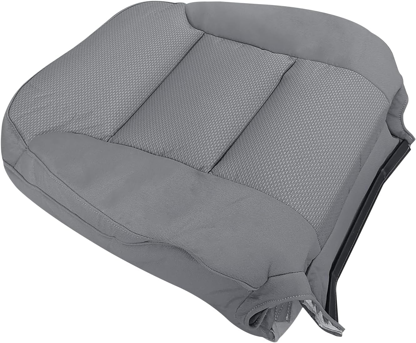 Driver Top Lean Back Cloth Seat Cover Fits for Chevy Silverado 1500 2014-2018, Silverado 2500 2500HD 3500 3500HD 2015-2019 Dark Ash Gray (Also for Passenger Side)