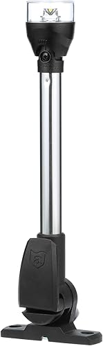 Miniatura 5 de Attwood 5557-PV12A7 - Luz de navegación plegable LED completa, base negra, 12 pulgadas