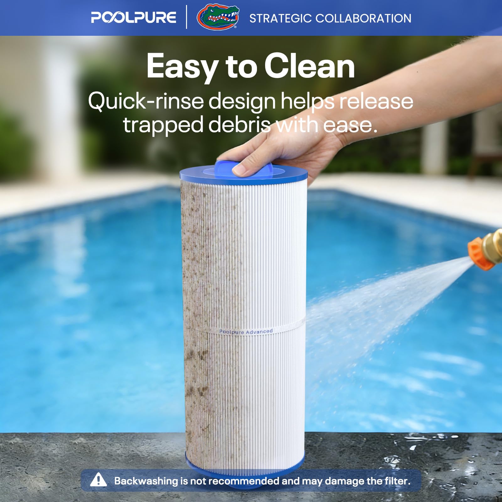 POOLPURE Filtre Sap PLF6CH-961RP remplace PJW60TL-OT-F2S, PJW60TL-OT_x005f, Jacuzzi Prem J300, J400, Unicel 6CH-961, Filbur FC-2715, 6541-383, 6540-476, 60 S60 q.ft Cartouche filtrante Lot de 2