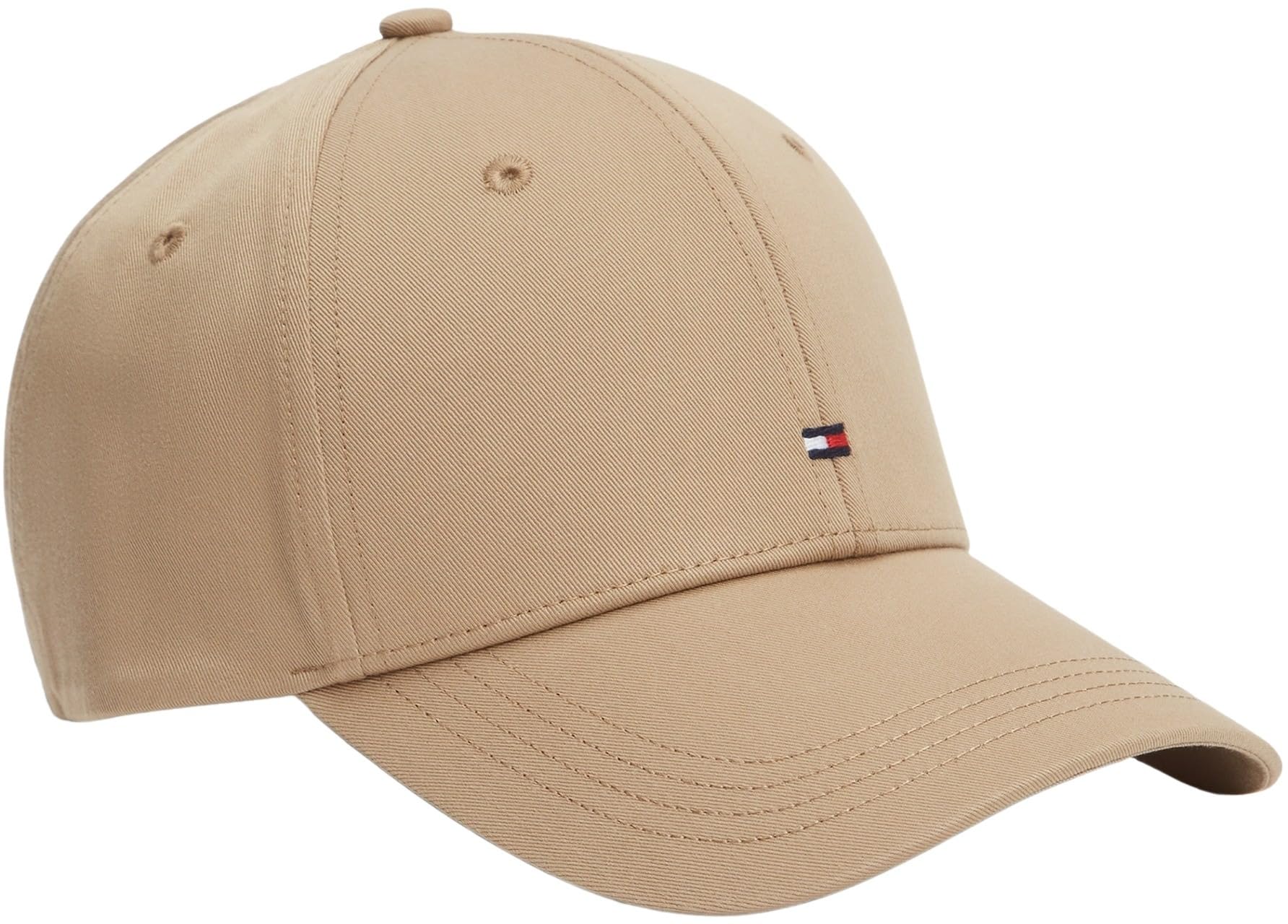 Tommy Hilfiger Męska czapka z flagą TH bawełniana 6 paneli AM0AM13008 czapka, beżowa, jeden rozmiar, BEŻOWY (Driftwood Taupe), Rozmiar uniwersalny