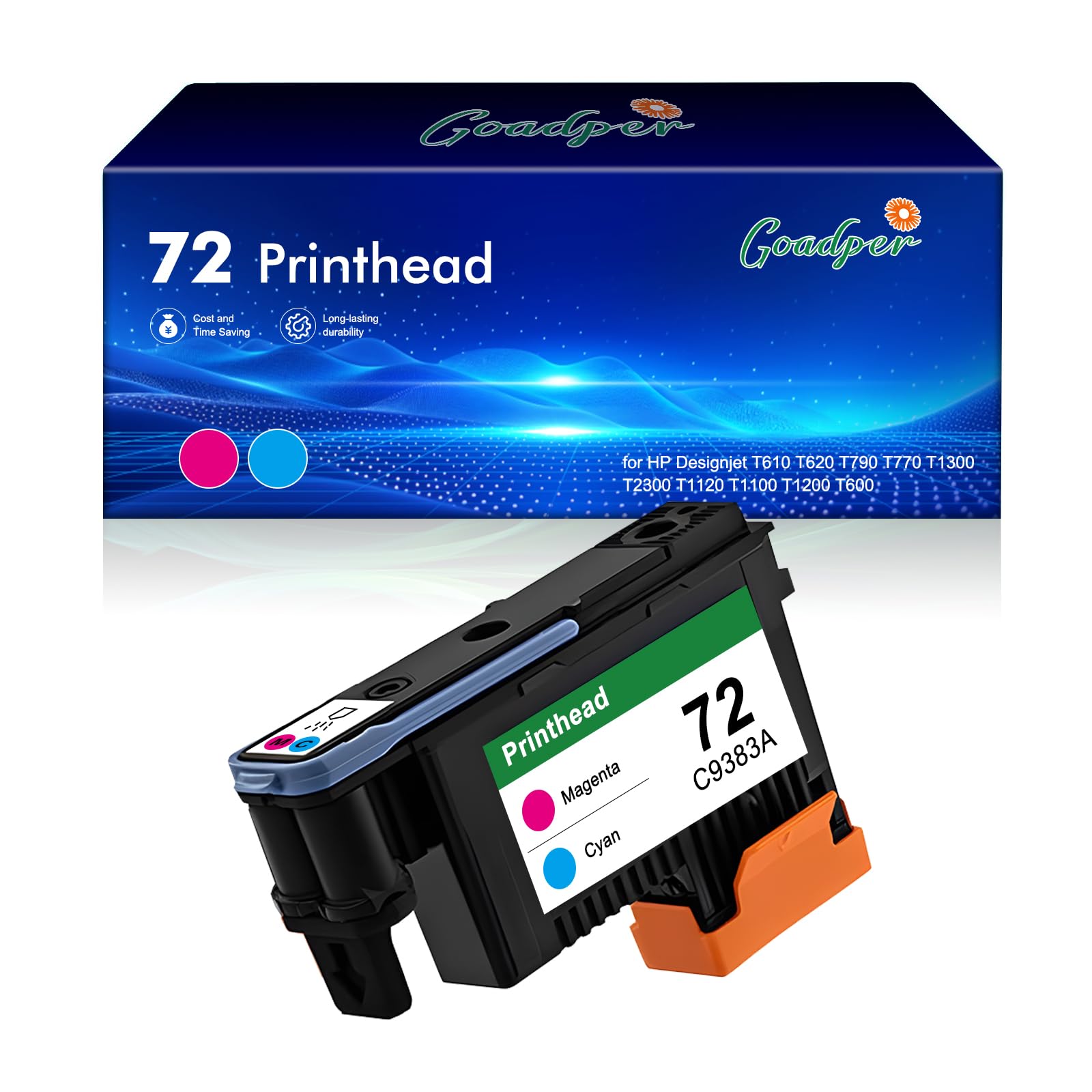 72 Testina di stampa rigenerata compatibile per HP 72 testina di stampa C9383A per HP Designjet T610 T620 T790 T770 T1300 T2300 T1120 T1100 T1200 T600 (M/C)