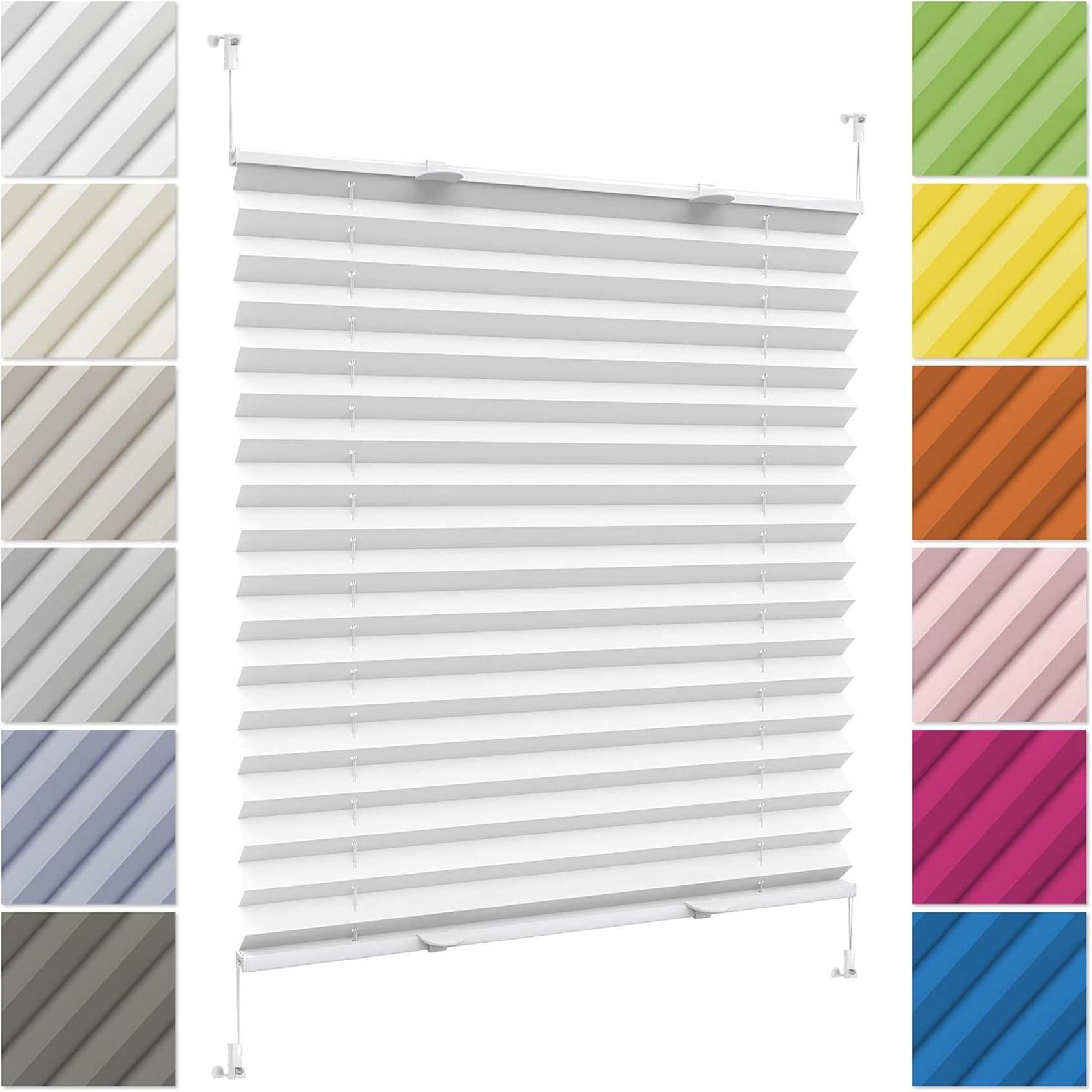 Store Plissé Occultant Protection Solaire 98x180 | Store Temporaire Blanc Protection Privée