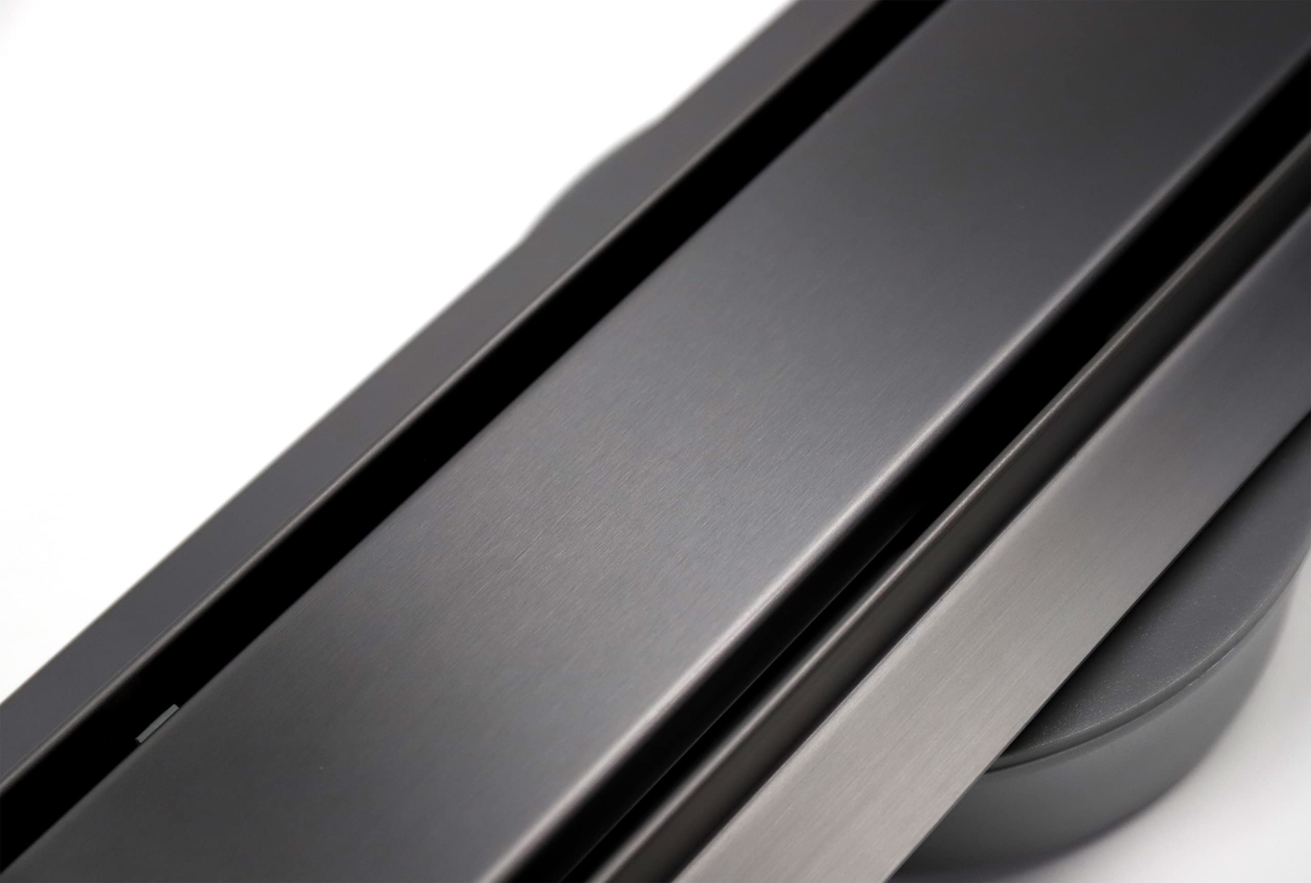 Bernstein FlexGT02 Odpływ liniowy do prysznica 60 cm - kanał prysznicowy stal nierdzewna SUS304 gunmetal, odwodnienie liniowe z obrotowym syfonem 360, sitko na włosy, wydajność do 40 l/min