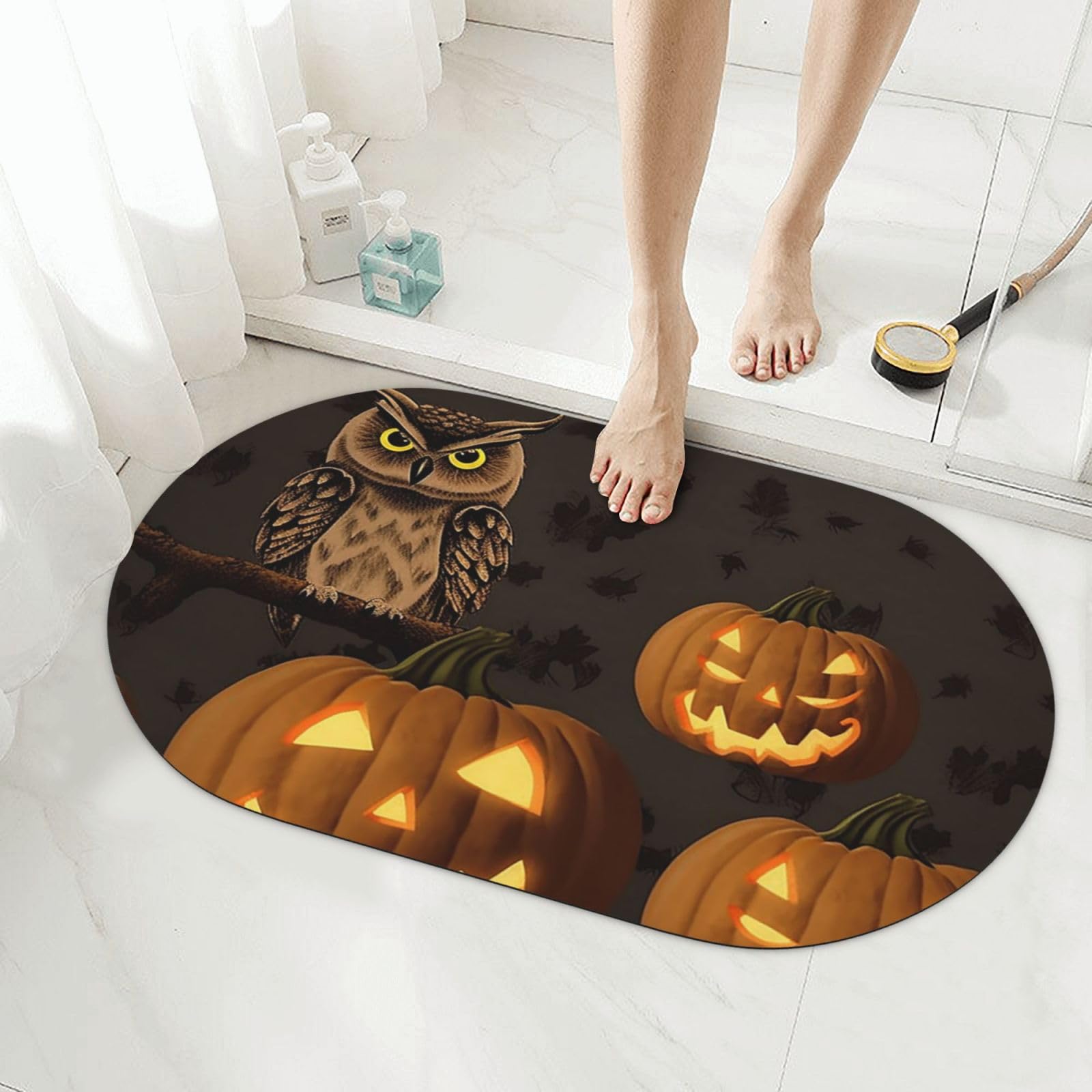 Tapis de bain en pierre super absorbant pour douche et baignoire