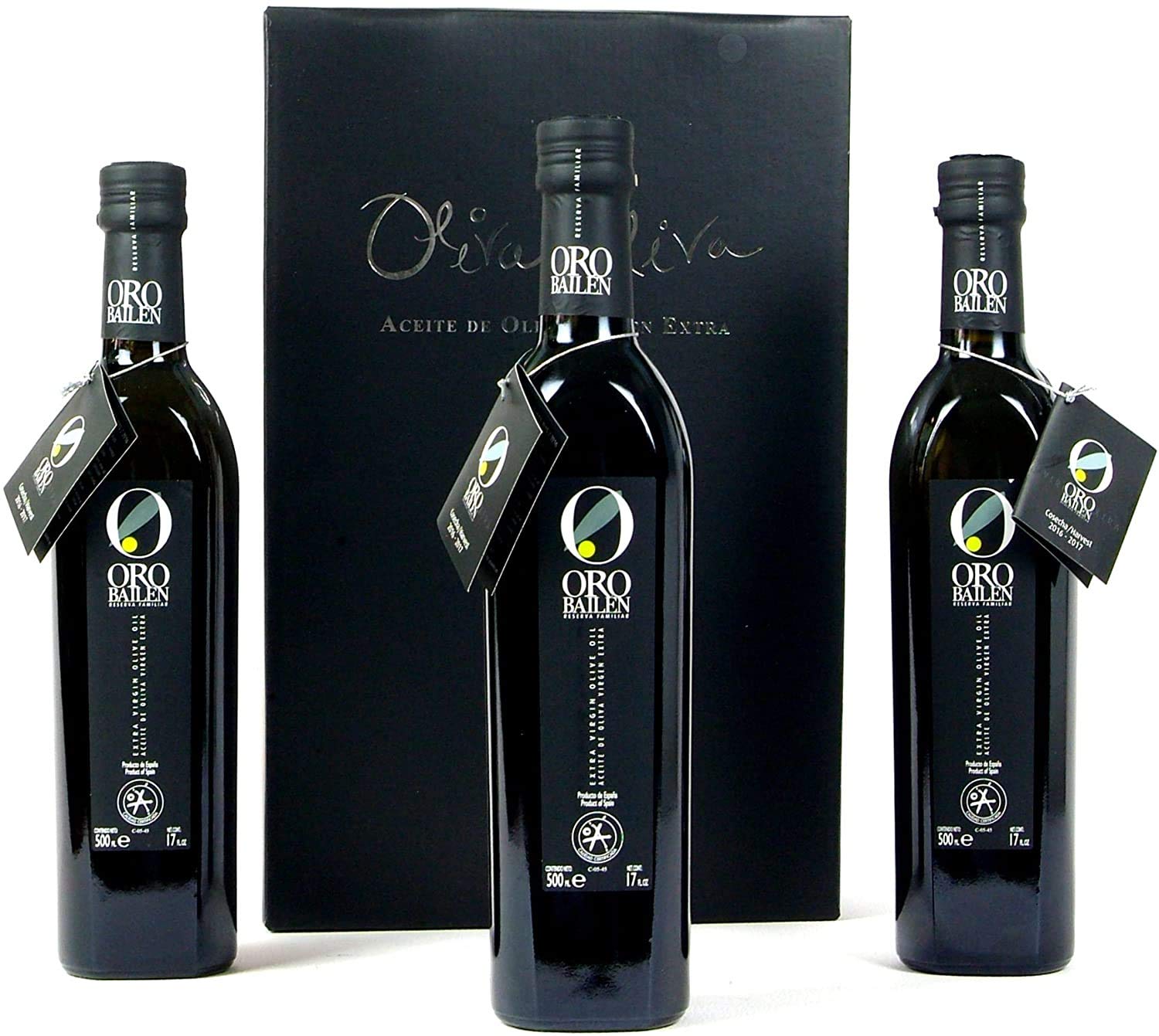 3 botellas x 500 ml - Oro Bailen Reserva Familiar Picual- Aceite de Oliva Virgen Extra por Oliva Oliva