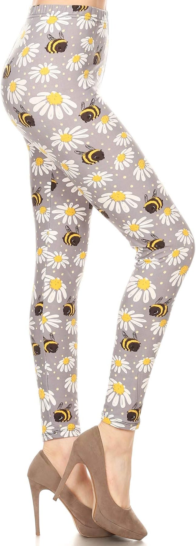 Leggings Depot High Waisted Checkered & Animal Print Leggings for Women - Regular, Plus, 1X3X, 3X5X