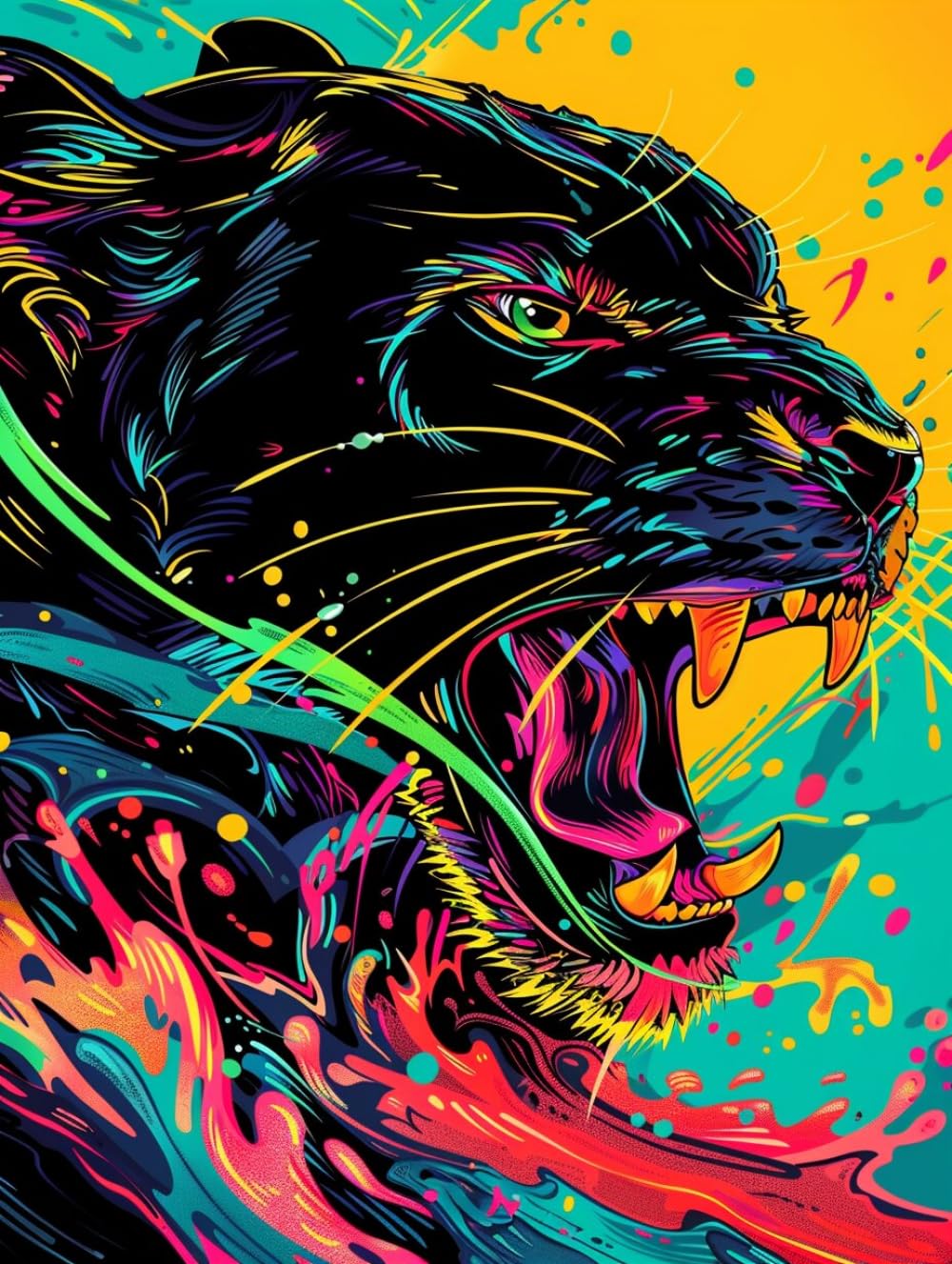Perline Fai Da Te Per Ricamo Leopardo Colorato Perline Kit Ricamo Animale Mezzopunto Kit Artigianale Pittura Con Perline Fai Da Te Arazzo 3D Kit Punto Croce Con Perline 40x50cm