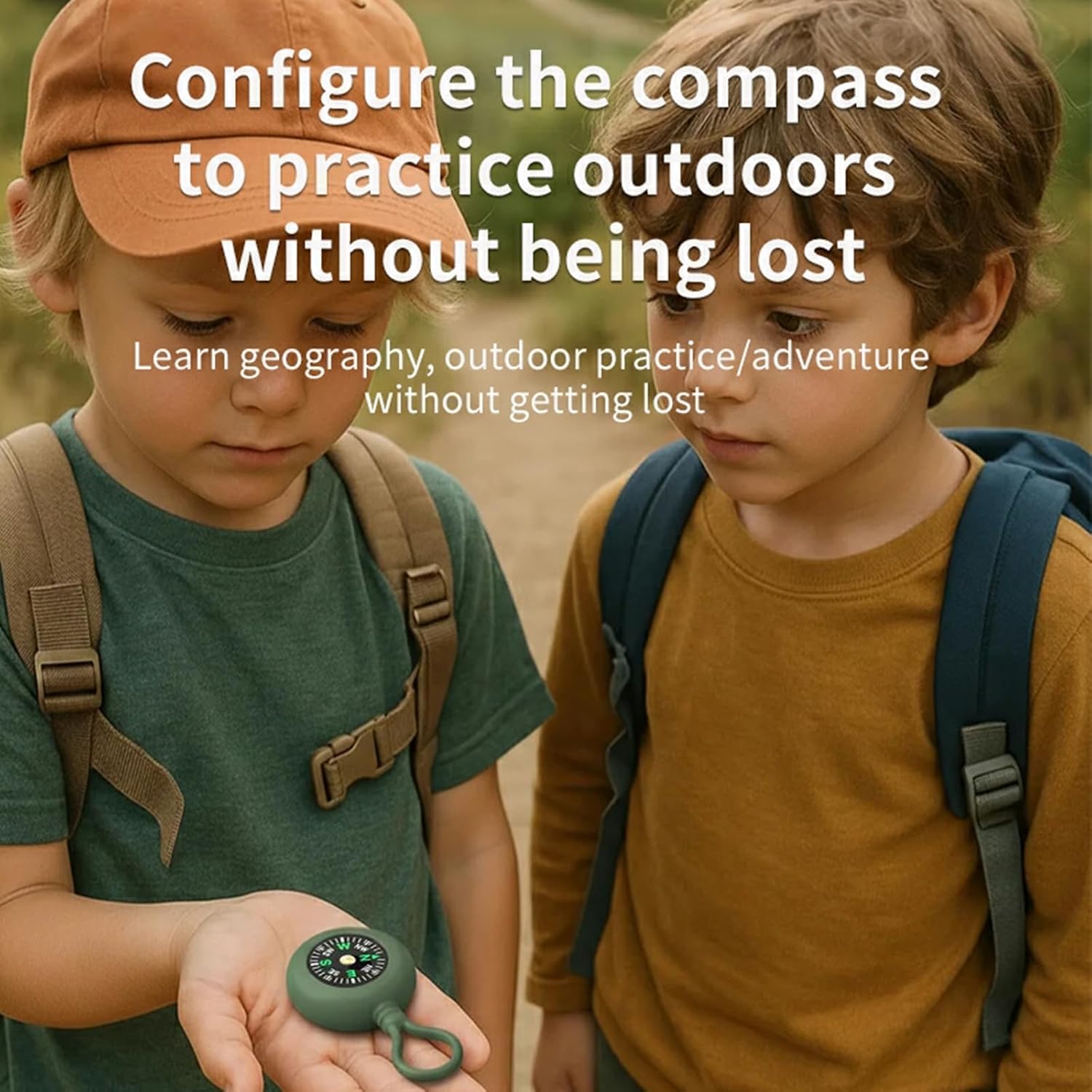 One-Piece Silicone Hanging Protective Case Suitable for Airtag with Compass, Location Tracker, Great for Outdoor/Hiking/Camping Exercises, for Children, Pets, Luggages (Black) image 3