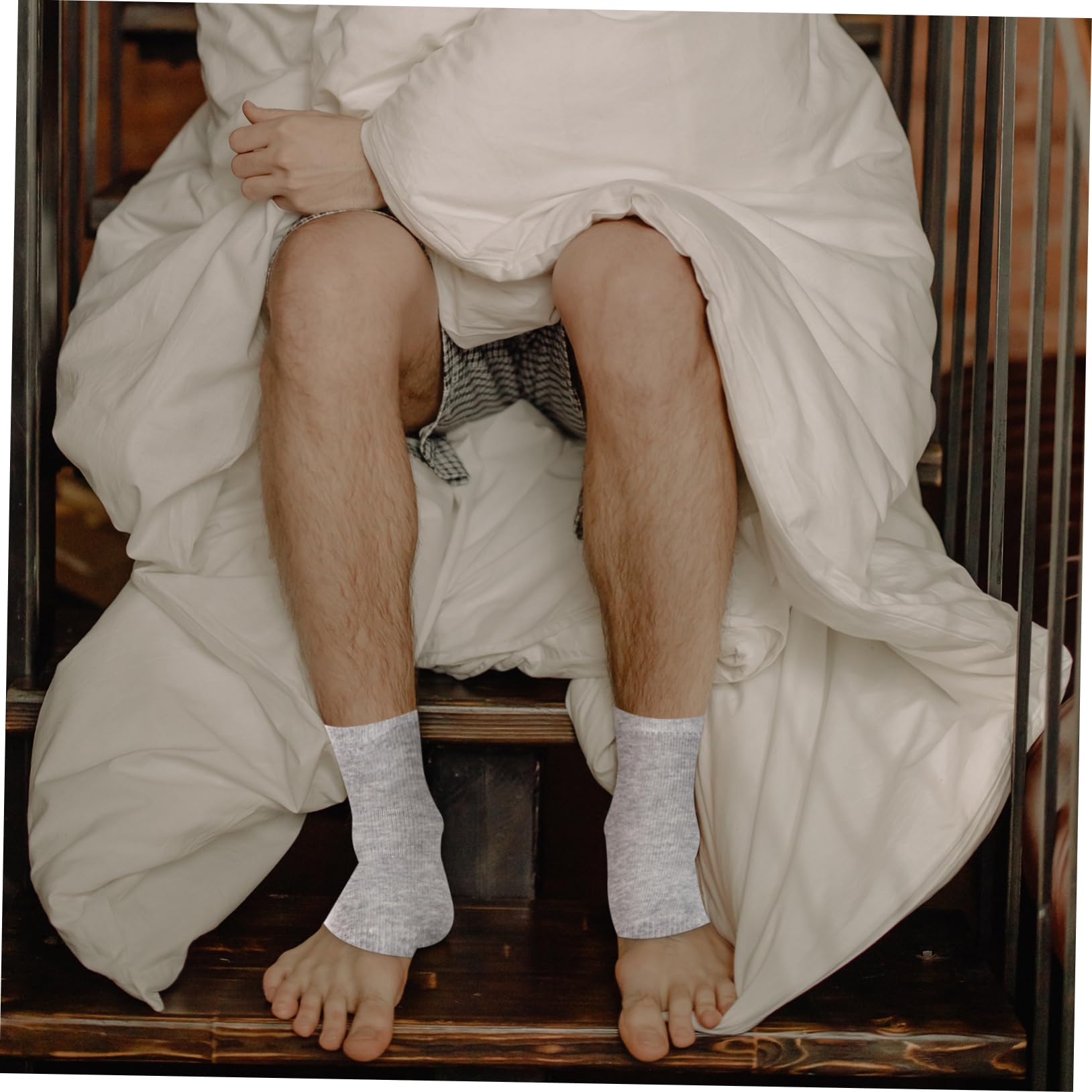 FRCOLOR 4paia Socks Gel Idrogel Per Talloni Di Calze Idrorepellenti Anti-crack Per Uomo e Donna Confezione Protezione Comfort Per Pelli Secche e Screpolate