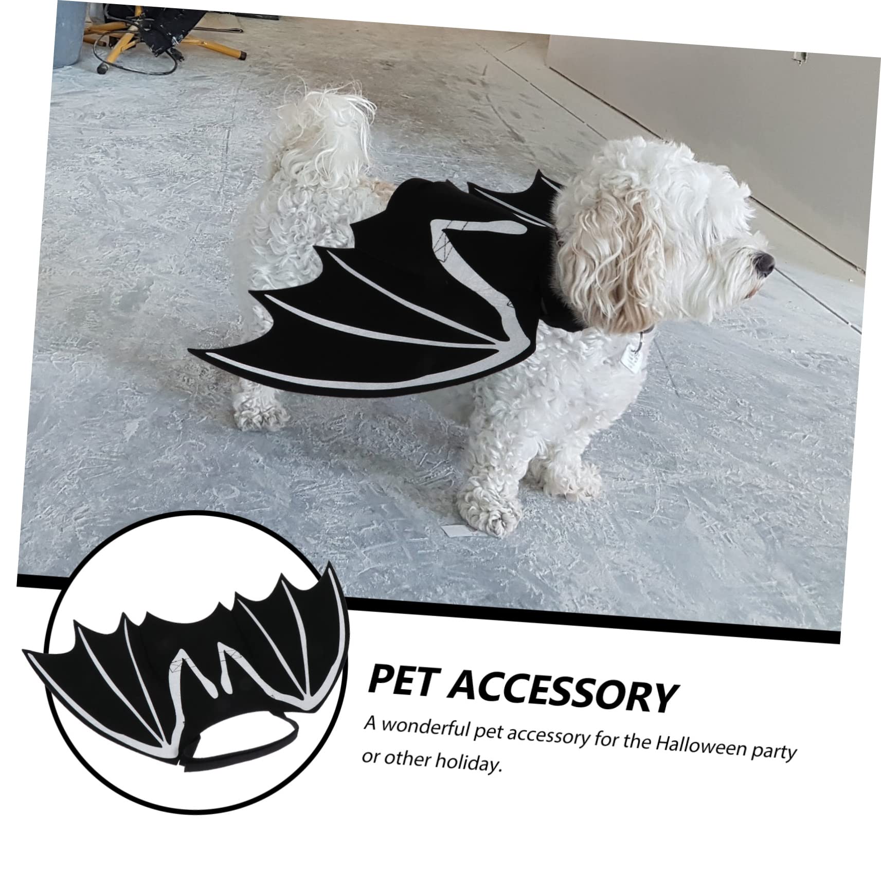 Happyyami 3pezzi Costume Per Animali Domestici Halloween Con Da Pipistrello Luminose Abbigliamento Per Gatti e Cani Pet Supplies Creativi e Confortevoli