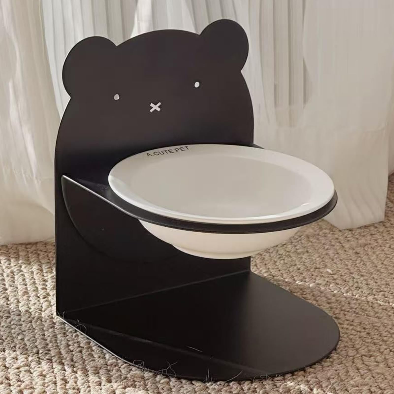 Miska Dla Kota Ceramiczna Miska Pochylona Zapobiegająca Rozlaniu Do Małych | Miska do karmienia kota, podajnik na suchą i mokrą karmę Do Użytku Wewnątrz I Na Zewnątrz, Balkon,
