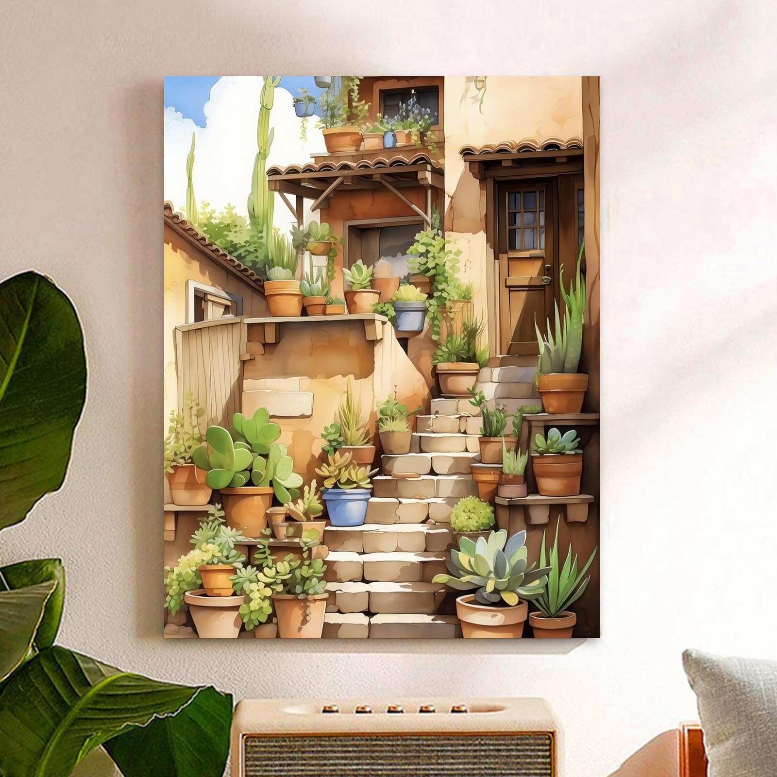 Kit Peinture Par Numéros Paysage 40x50cm – Toile Acrylique Imprimée – Décoration Murale DIY – Loisir Créatif Adulte