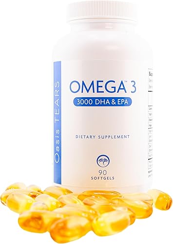 Miniatura 4 de Oasis Tears ON3000 Omega 3 Aceite de pescado 3000 mg DHA y EPA Suplemento dietético | 90 cápsulas blandas | Sin OMG, sin gluten, sin lácteos