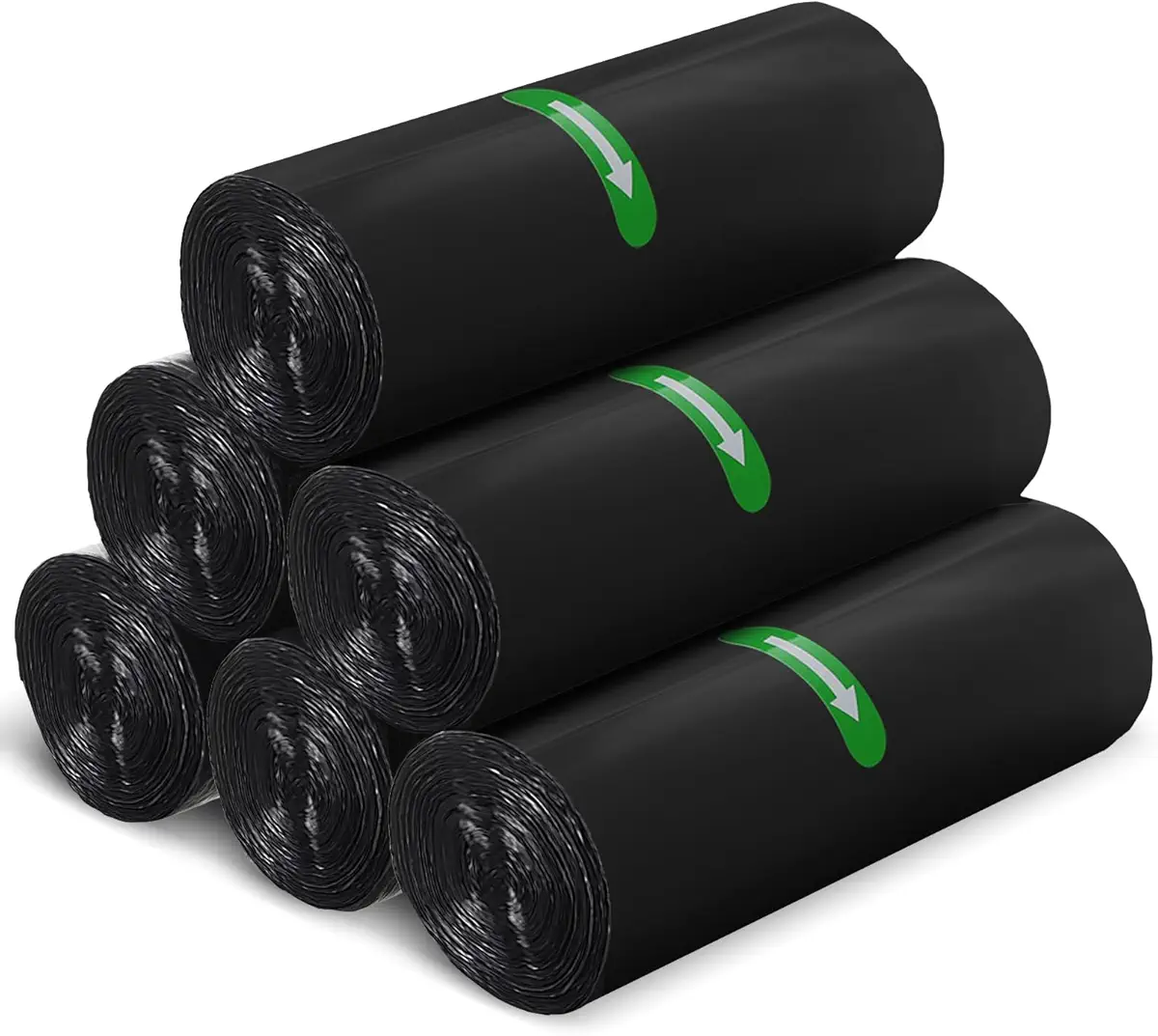 180 Count Compostable Trash Bags 8 Gallon Recycle Trash Bags Portable Camping Toilet Bags for Bucket Toilet Disposable Trash Can Liners for Outdoor Camping Hiking Boating Travel, Black
