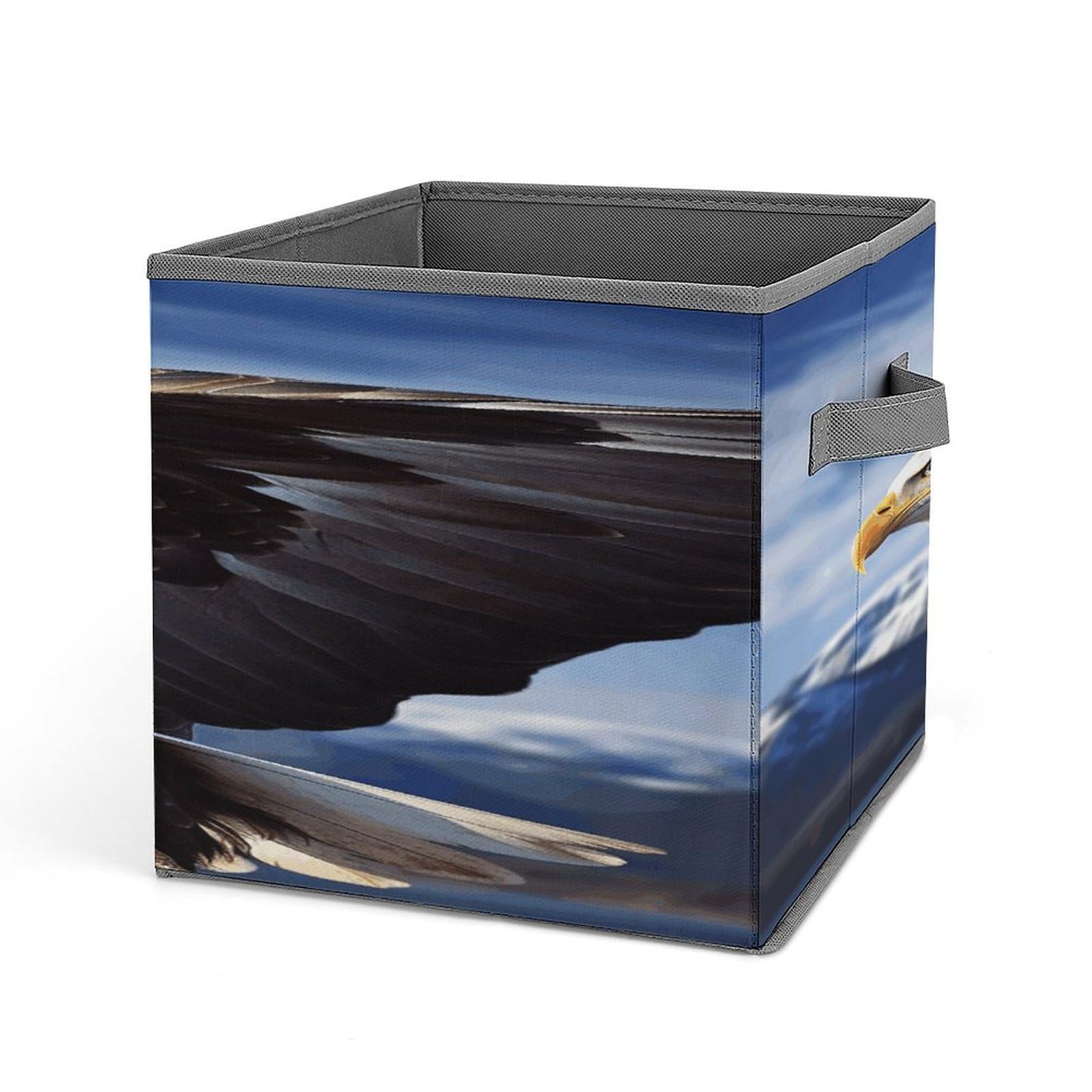 Fodpand Style Eagle1 Storage Cubes Foldable Decorative Fabric, Storage Bins Baskets With Handles, Closet Organizers And Storage For Home, Office,Closet, Clothes