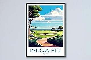 Pelican Hill Golf Club Travel Wall Print, Pelican Hill Golf Club Travel Poster Wall Art Hanging Home Decor Print Lovers Livingroom Picture Decor, 59 Poster Photo