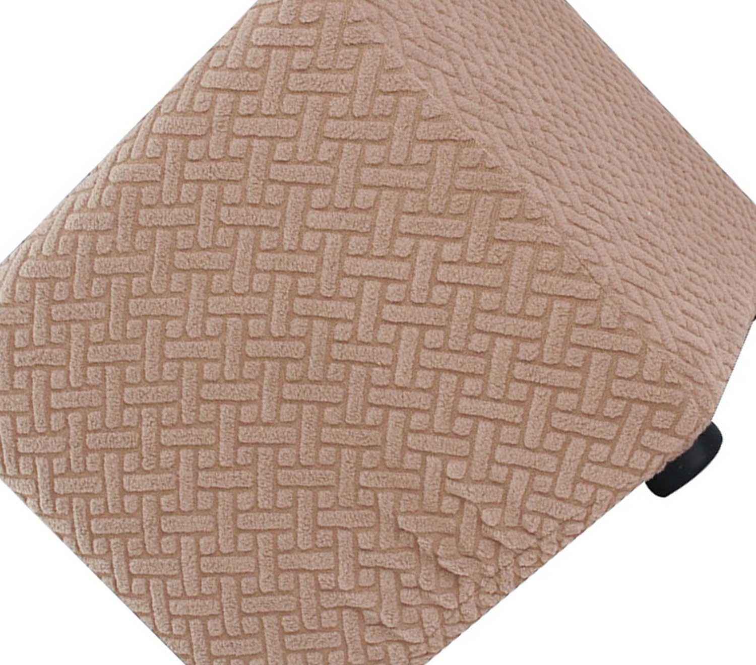 Hoowarm Ottoman Covers Elastic Luxury Footstool Protector Slipcover 40x40/45x45/50x50cm Square Ottoman Slipcovers Jacquard Soft Stool Covers for Living Room (Color : #44, Size : 35x35cm/14x14)