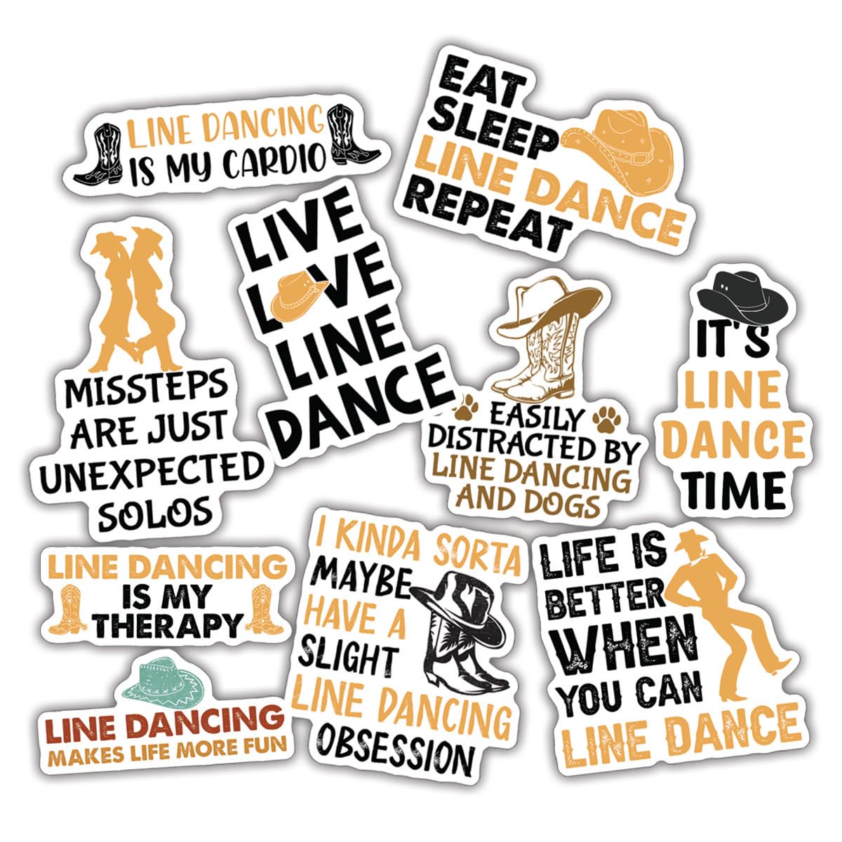 Line Dancing Sticker Sheet