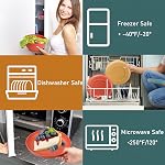 48PCS Wheat Straw Dinnerware Sets for 6, Reusable Unbreakable Dinnerware Set for Kids Adults, Microwave Safe, Lightweight Camping Plates Cups and Bowls Set for Kitchen Picnic Rv Dishes