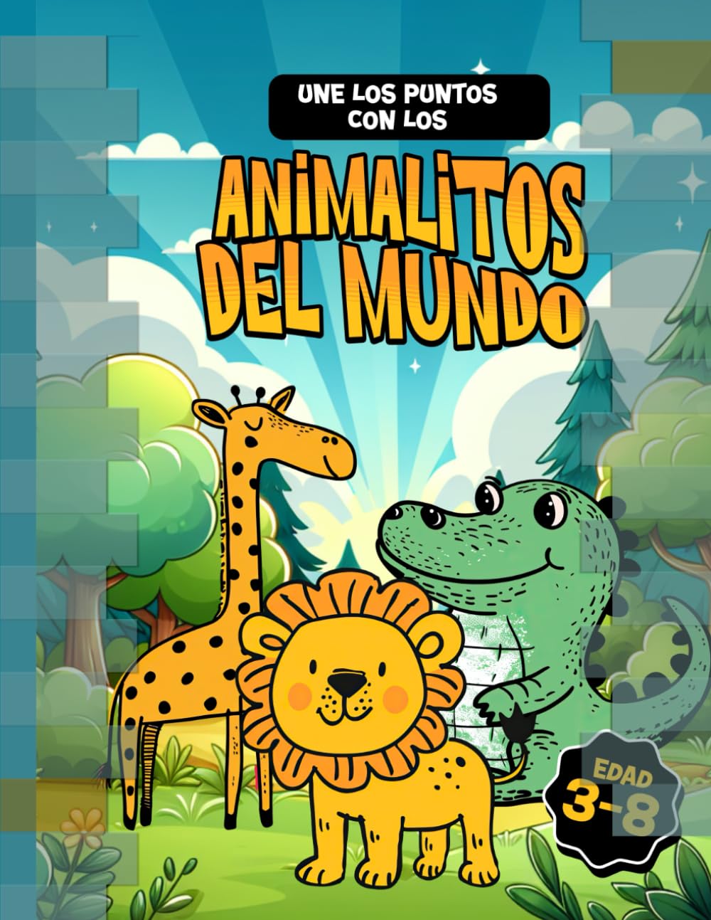 UNE LOS PUNTOS: ANIMALITOS DEL MUNDO: Libro de actividades con dibujos para niños de 6 a 8 años — desarrolla concentración y motricidad mientras descubren criaturas increíbles.