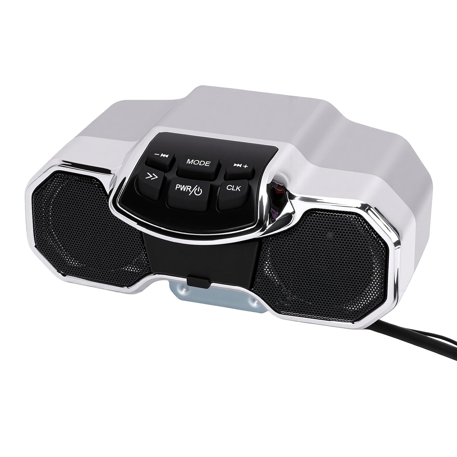 POENVFPO Motocyklowy Głośnik Bluetooth, Wodoodporny Subwoofer z Odtwarzaniem MP3 USB na kierownicę