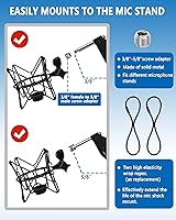 Vista 3 de Microphone Shock Mount Universal Mic Holder Spider Recording Mic Shockmount Stand Compatible with Many Condenser Mics Like Rode NT1-A NT2-A