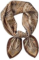 Hexchasty Satin Silk Feeling Head Hair Scarf for Women - Lightweight 27.5x27.5" Fashion Purse Bag Accessory