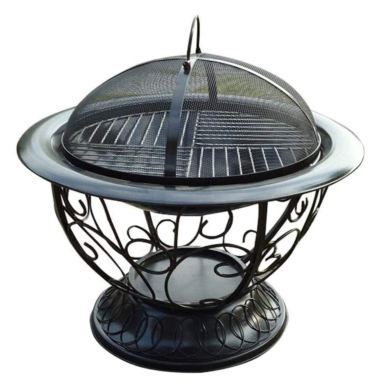 Braciere da Esterno Braciere a Legna Stufa Multifunzionale Pentola a Carbone Pentola a Carbone Stufa a Carbone Riscaldamento Domestico Barbecue Griglia a Carbone Braciere Rack con Coperchio BBQ Cook