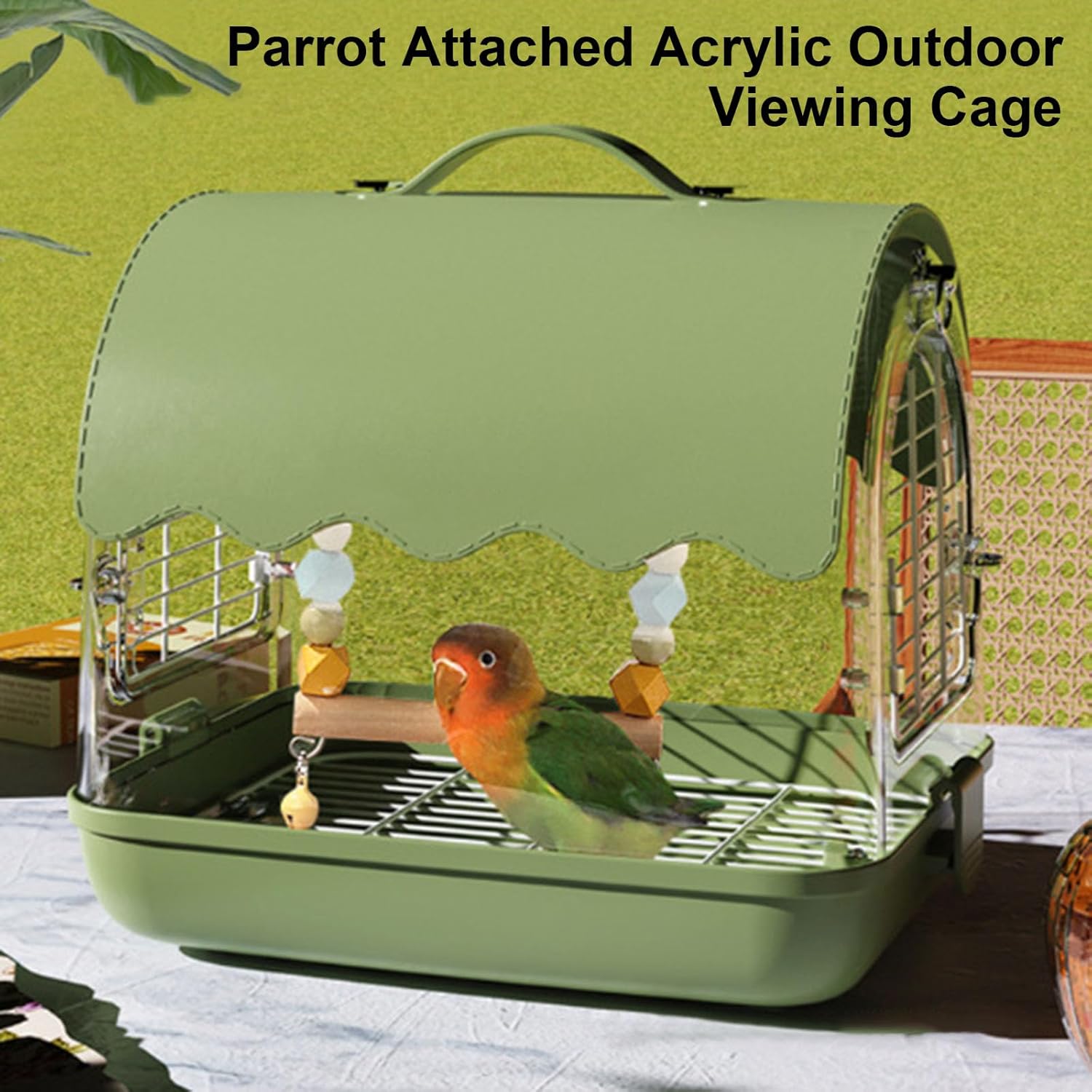 Breeding Travels Bird Carriers Cage Suit Ventilated Acrylic Travels for Outdoor Viewing Comfortable Home Leisures Birdcage