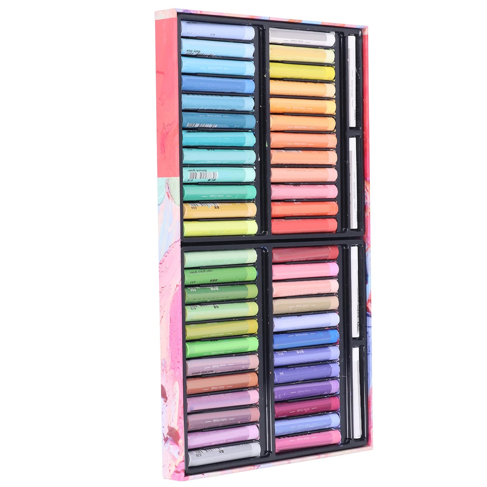 Ensemble de Pastels à L'huile 52 Couleurs, Texture Unique Vibrante pour la Peinture et la Coloration, Fournitures D'art pour les âges (8948MK)