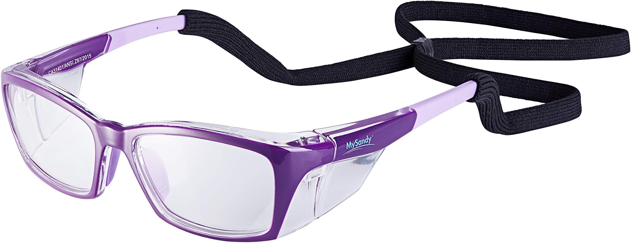 MYSANDY Safety Glasses Reduce Eye Strain & Fatigue, UV Protection, Anti Fog Coating Clear Blue Light Blocking Lens (OP40-Purple)