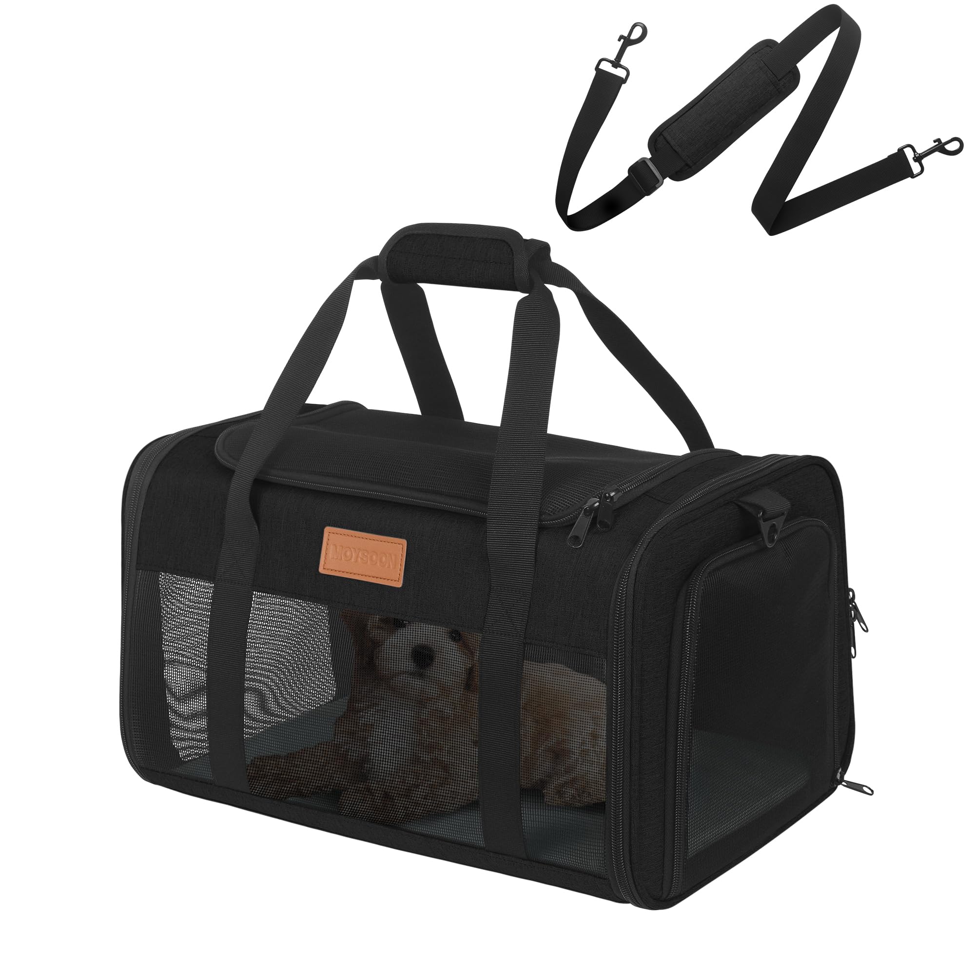 Pet Carrier Airline Approved for Pets Up to 10 Lb, 17x11x9.5 in