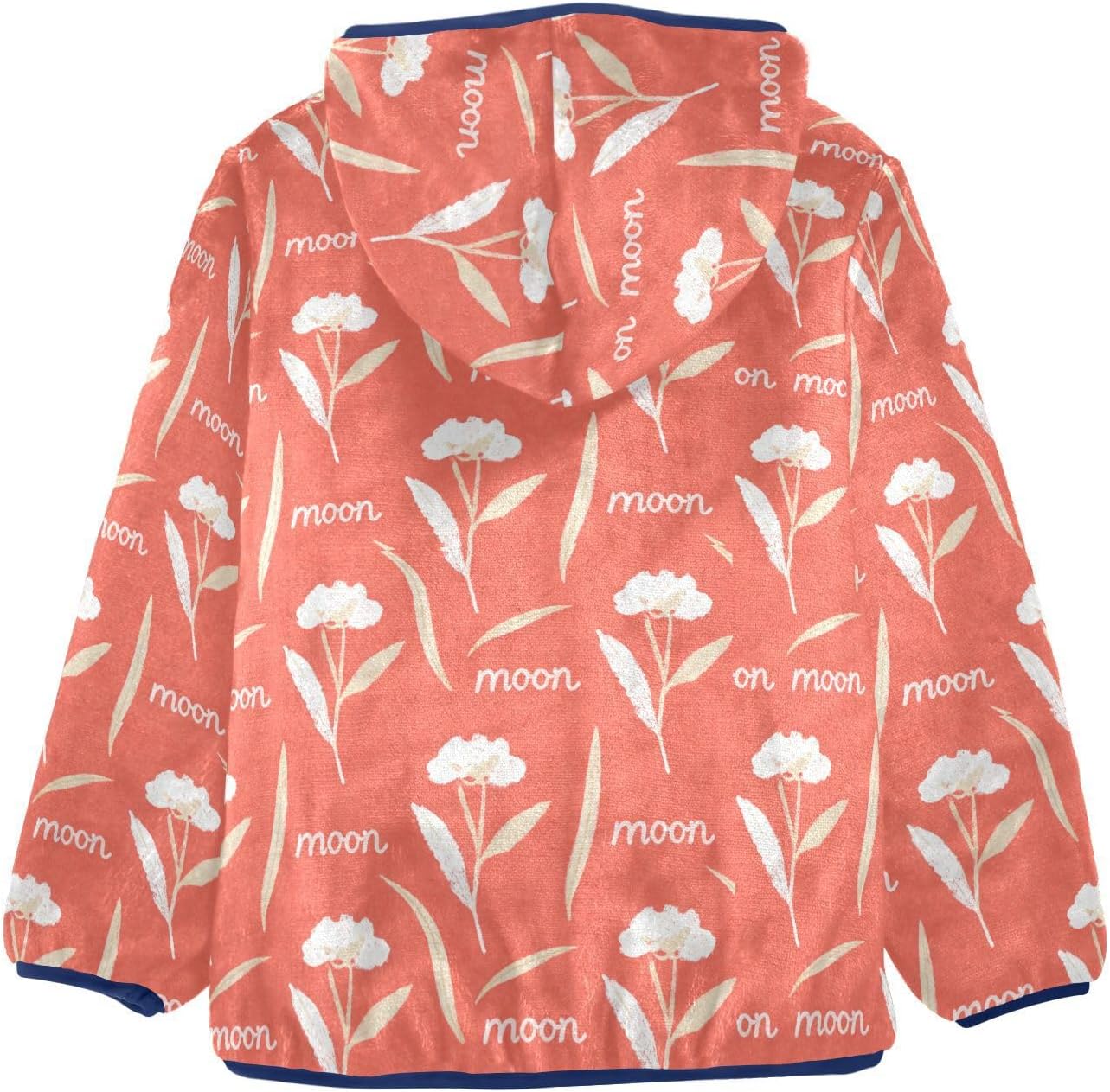 Orange Flowers Toddler Zip Up Jackets Outerwear & Coats Cute Baby Boys Clothes 3T