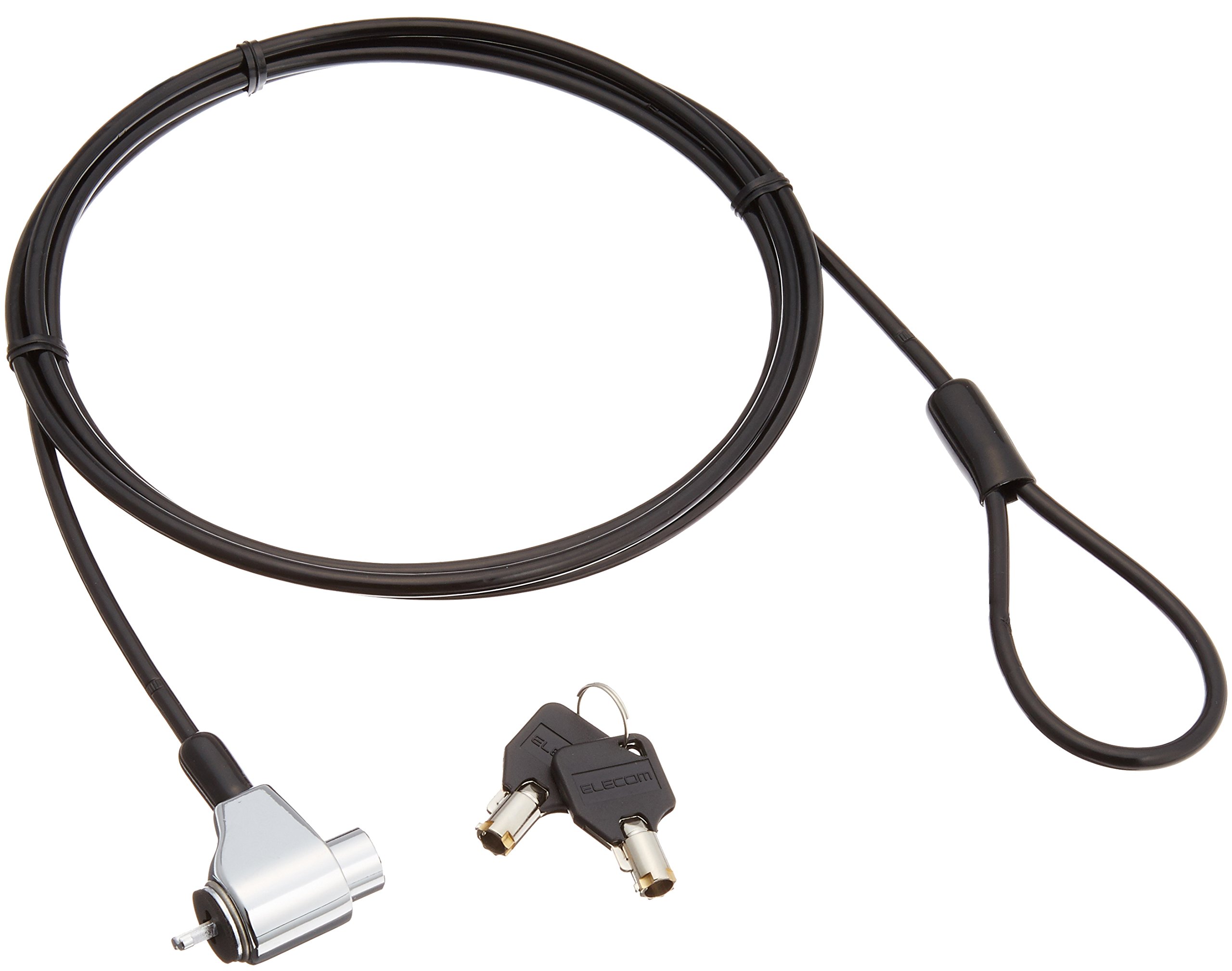 Amazon.co.jp: エレコム セキュリティワイヤー(1.7m/径4mm) シリンダー