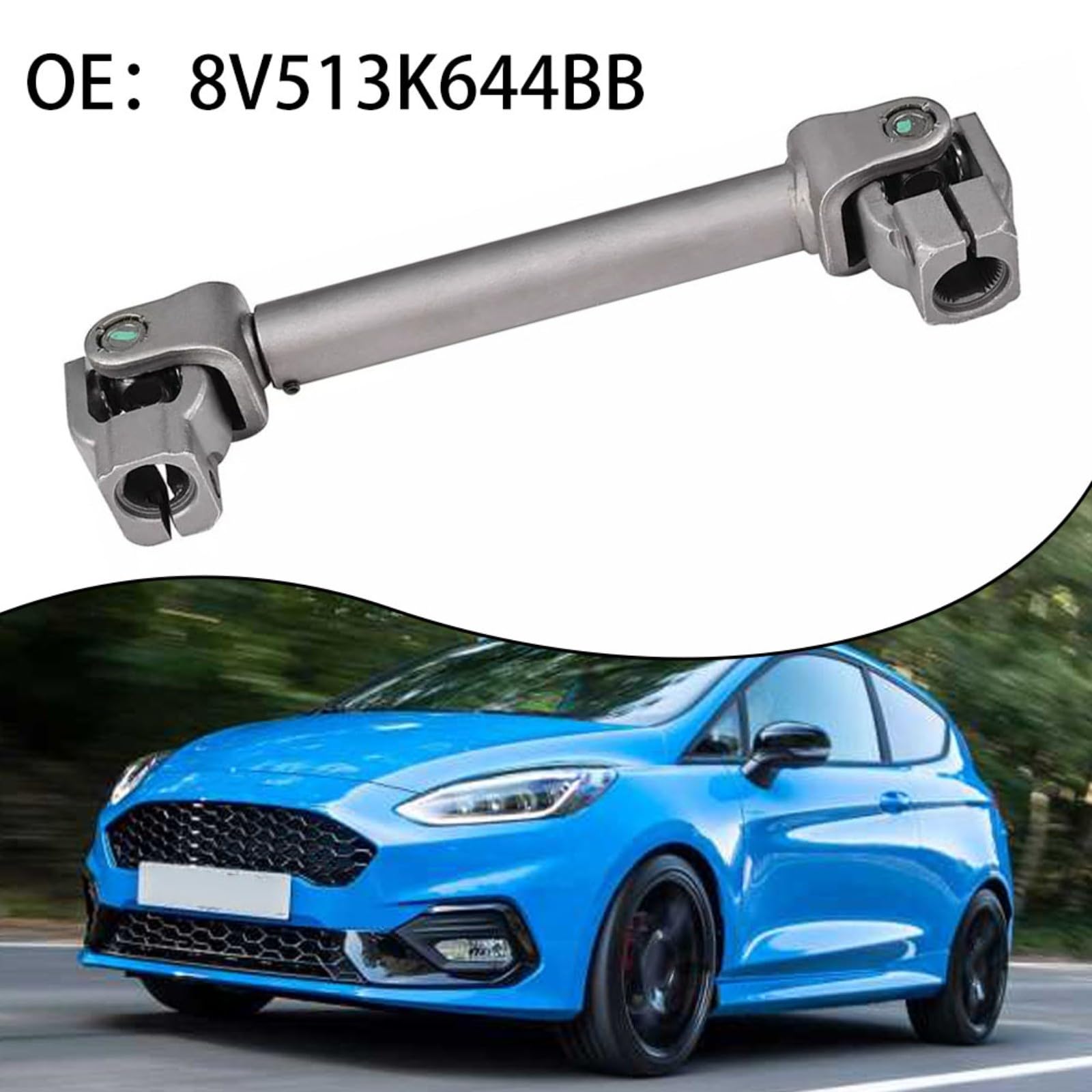 Eje intermedio de columna de dirección, para Ford Fiesta 2008-2022 Transit 2014-2022, pieza de repuesto compatible con construcción de metal 1758288 8V513K644BB