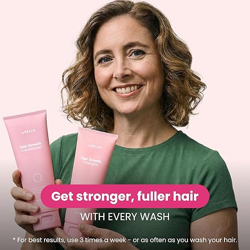 Miniatura 2 de Trybello Champú para el crecimiento del cabello y acondicionador fortalecedor  con biotina, cúrcuma y jengibre  Anti-caída del cabello, sin sulfato,